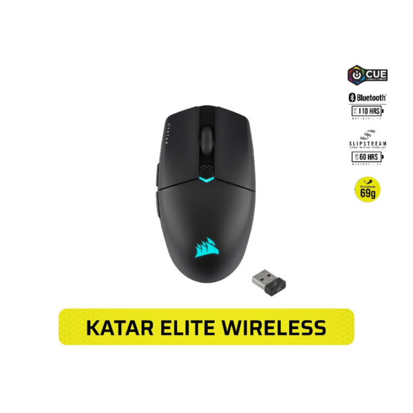 CORSAIR KATAR ELITE WIRELESS GAMING MOUSE 26000 DPI - Image 2